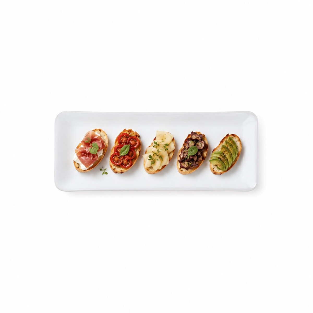 Bandeja Rectangular de Porcelana Blanca 36 x 13 cm Actualite 