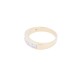 Anillo medio sin fin oro 18k amarillo carril con 5 brillantes princesa. Anillo medio sin fin oro 18k amarillo carril con 5 brillantes princesa.