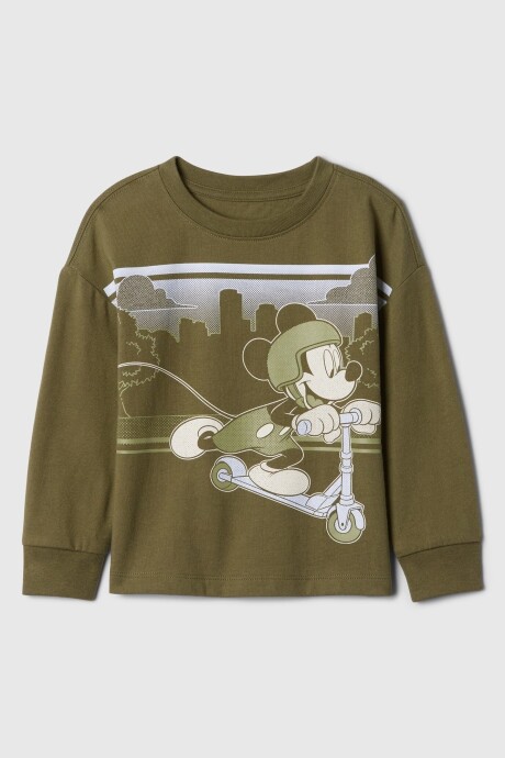 Remera Gráfico Manga Larga Toddler Niño Army Jacket Green
