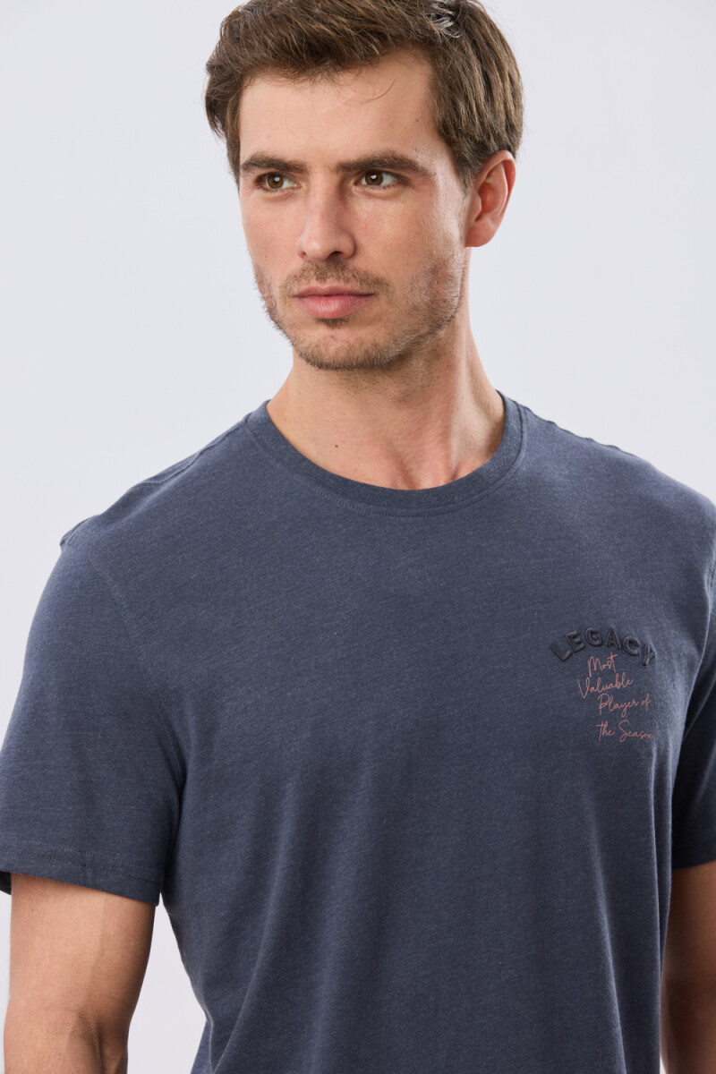 REMERA ESTAMPADA DE ALGODÓN - Denim 