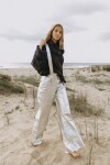 Leather Pants Plateado