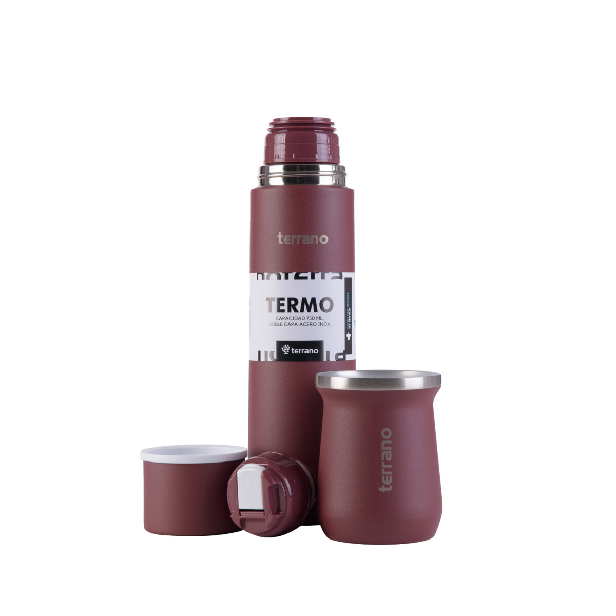 Kit Acero Bala - 750mL + Mate Tradicional - Bordo 