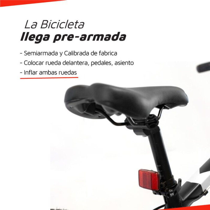 Bicicleta Montaña BKE-2129 Negro con Blanco