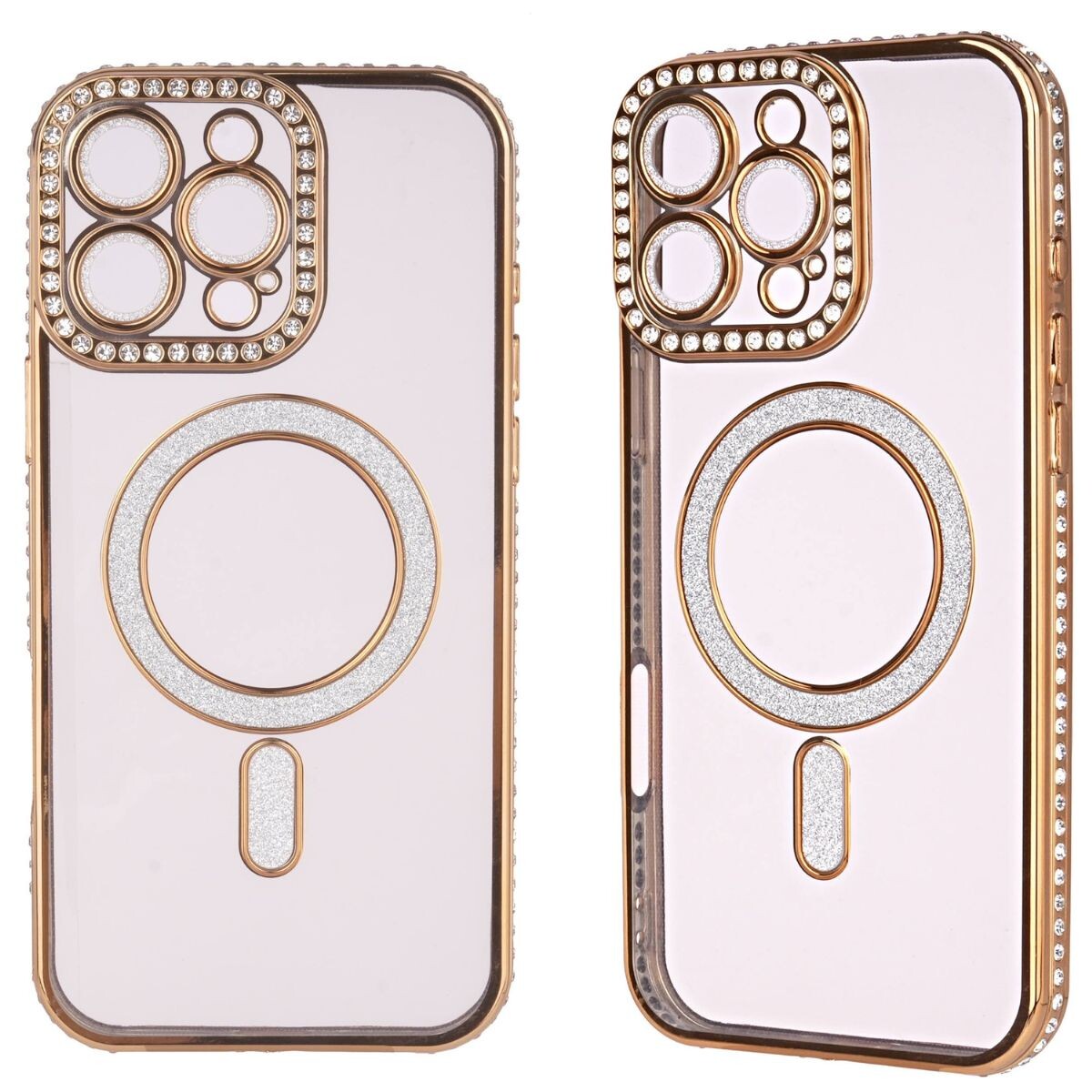 Protector strass Iphone 16 Pro Max dorado 