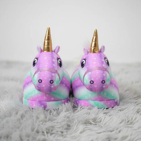 Pantuflas Diseño Unicornio Suaves y Calentitas para Niñas Rosa