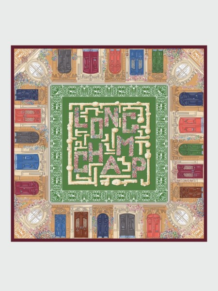 LONGCHAMP - PAÑUELO DE SEDA JARDÍN PARISIEN 90x90 CM Alta Automática