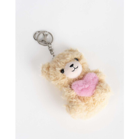 Llavero Y Charm De Peluche De Osito Marron Beige