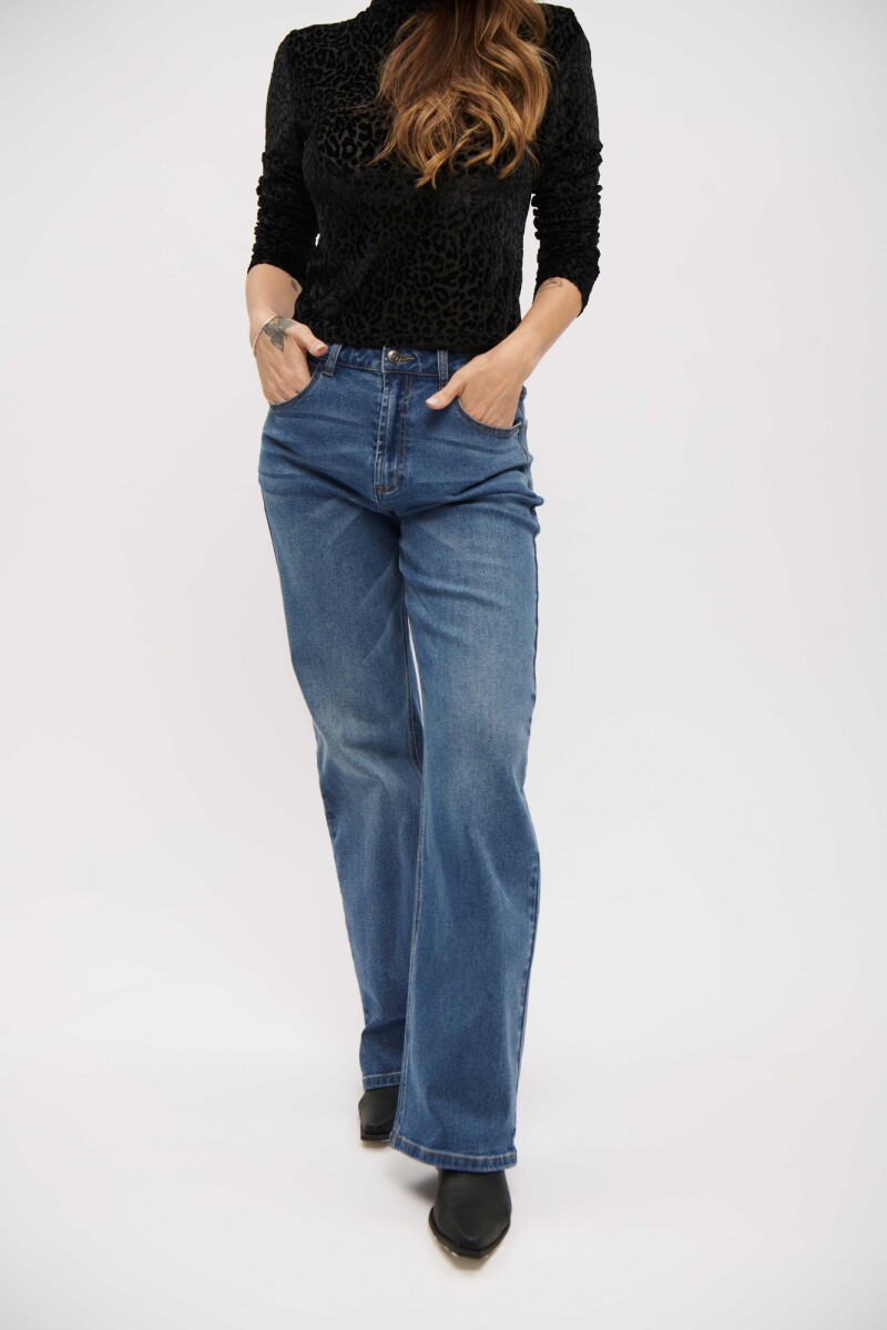 JEAN DANA WIDE LEG AZUL OSCURO