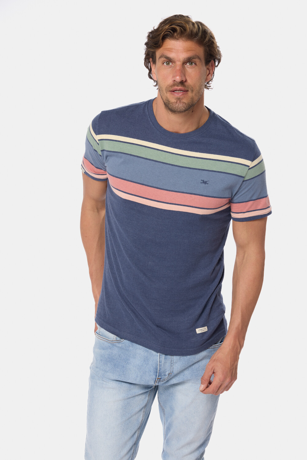 REMERA RAYADA Azul