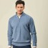 Buzo Lambswool Medio Cierre Celeste