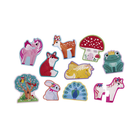 10 Puzzle Crocodile Creek De 2 Piezas Cada Uno Unicornio