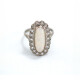Anillo Oro 18K Blanco, Brillantes Y Opalo Anillo Oro 18K Blanco, Brillantes Y Opalo
