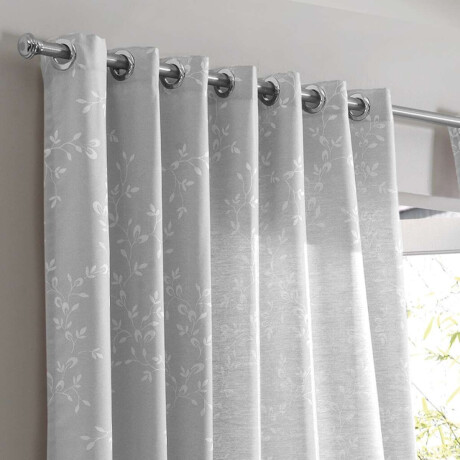 Pack X 2 Cortina Dohler Vivian 180 X 200 Cm Gris Cinza