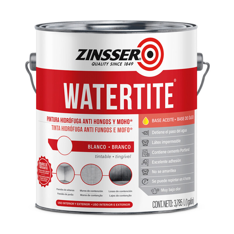 ZINSSER PINTURA HIDROFUGA WATERTITE 3,875LT WEB N/A