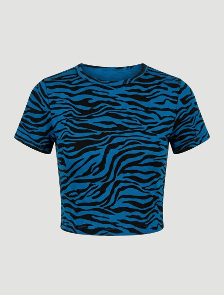 T-shirt DK estampada turquesa