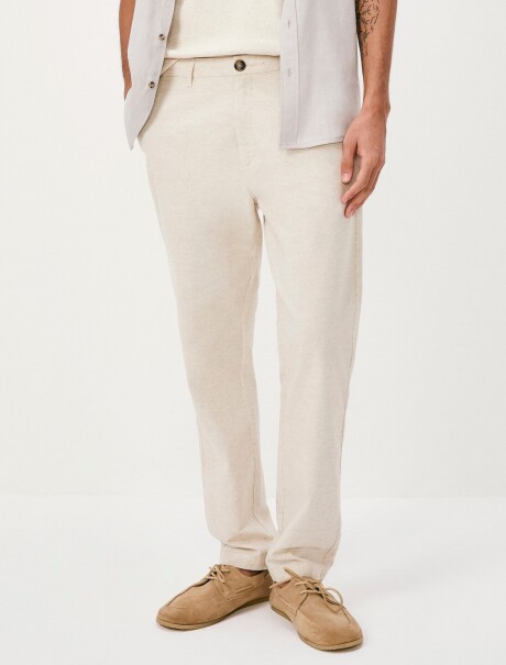PANTALÓN RECTO CHINO BEIGE