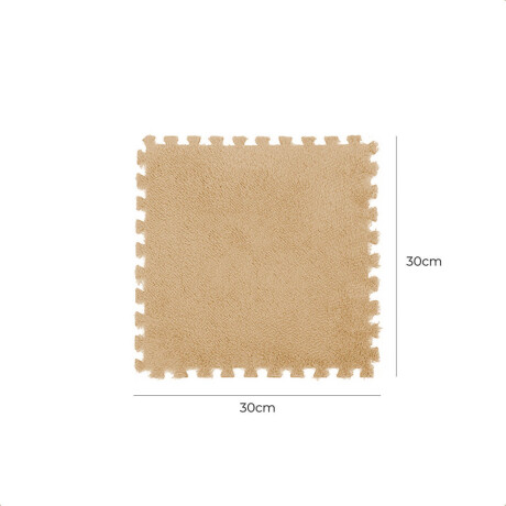 Set X20 Tatami Alfombra Suave Plush Piso Encastrable Beige