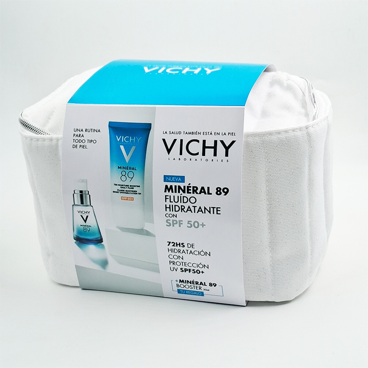Pack Vichy Mineral 89 Fluido Hidratante SPF50 + Serum Booster 30 ml | Hidratación Intensiva y Protección Solar