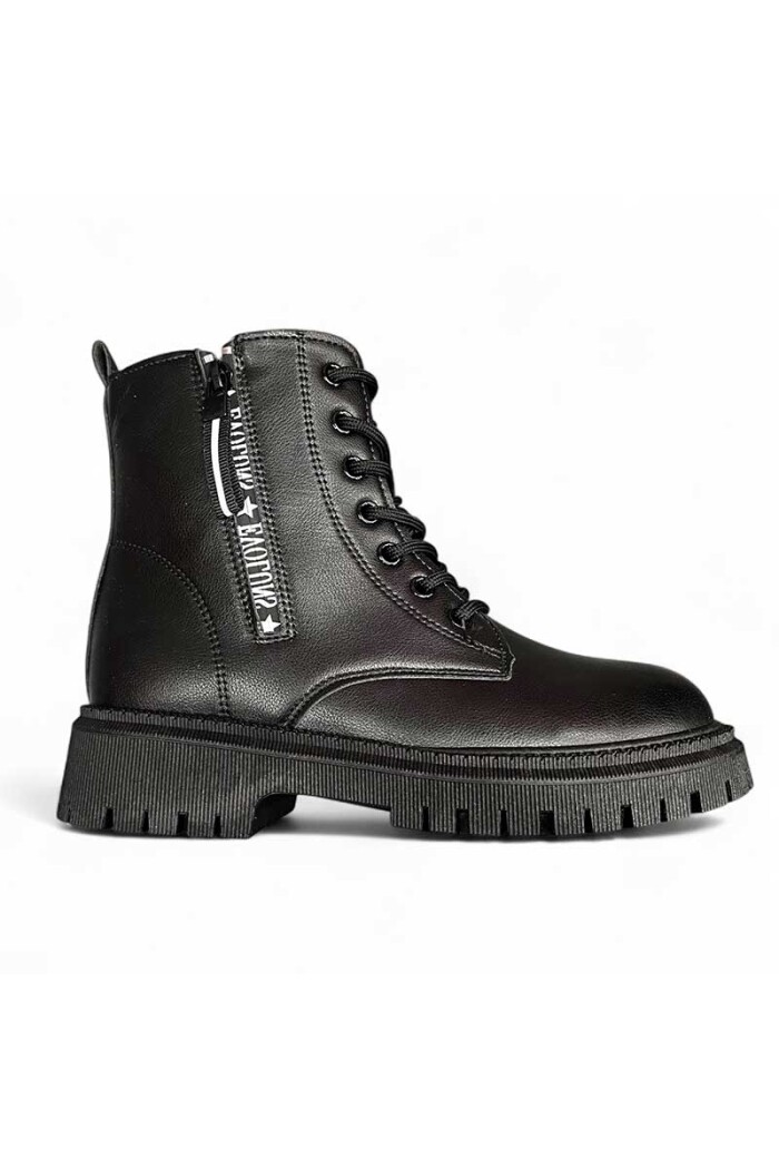 BOTA MUJER BBO CON CINTAS Negro