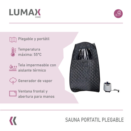 Sauna Portatil plegable Lumax a vapor personal Sauna Portatil plegable Lumax a vapor personal