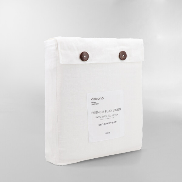SÁBANA FRENCH FLAX LINEN Blanco - KING