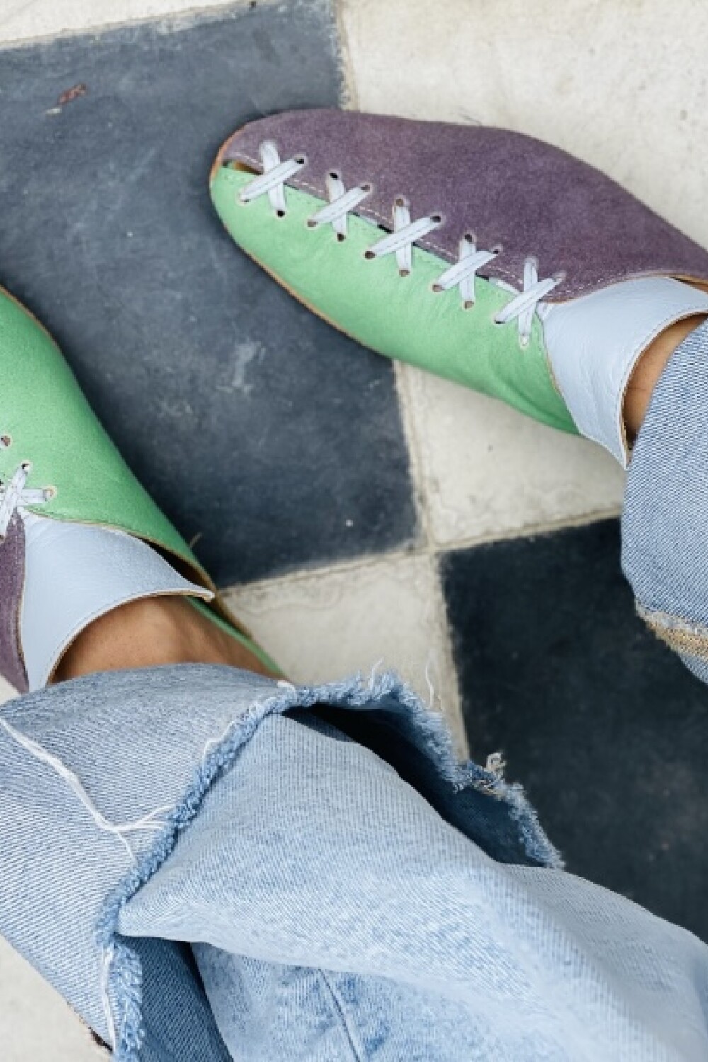 Suela Shoes Verde Y Violeta