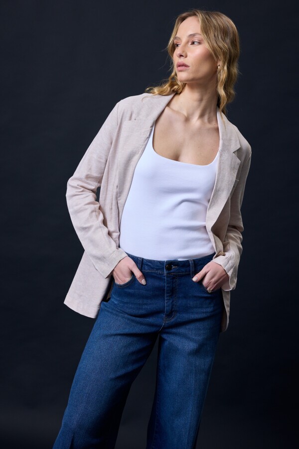 Blazer Lino BEIGE