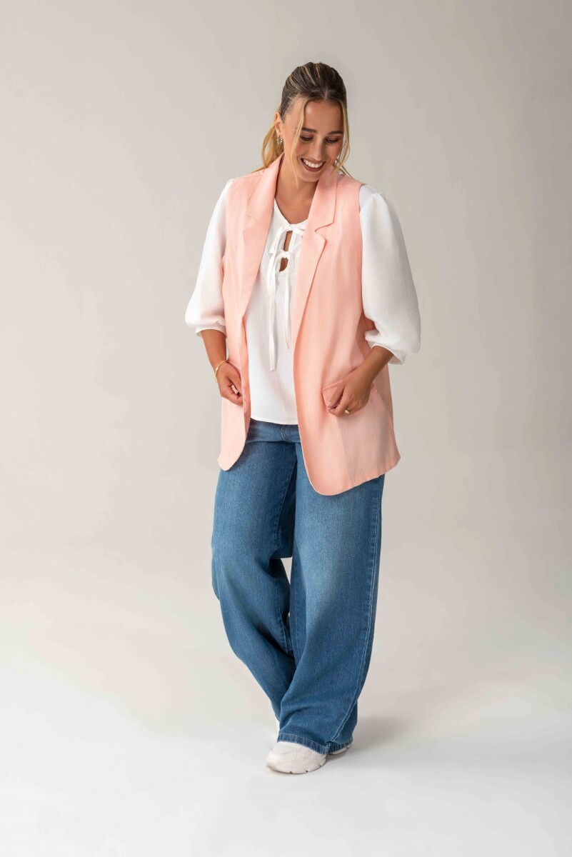 Chaleco de Lino eterna - rosa 