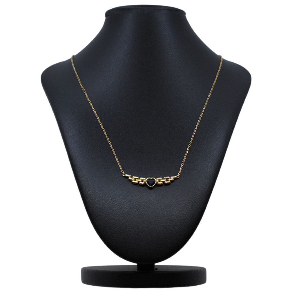 Cadena forcet oro 18k ,centro con zafiro azul tallado corazón Cadena forcet oro 18k ,centro con zafiro azul tallado corazón