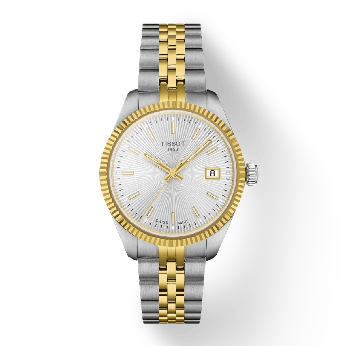 Reloj Tissot Ballade 34mm T1562102203100 para dama con correa de acero - Plateado 