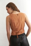 Linen Vest Naranja