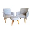 Conjunto Dallas 2 Poltronas 1 Puff Boucle Gris Cinza Conjunto Dallas 2 Poltronas 1 Puff Boucle Gris Cinza