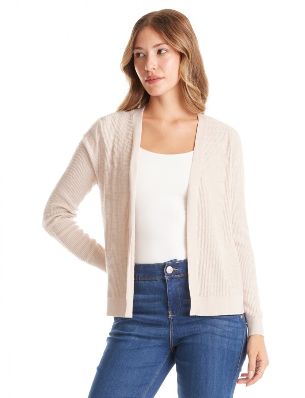 Cardigan Textura BEIGE CLARO