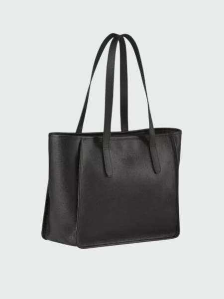 Longchamp -Cartera de cuero con gran capacidad, Le foulonné Negro