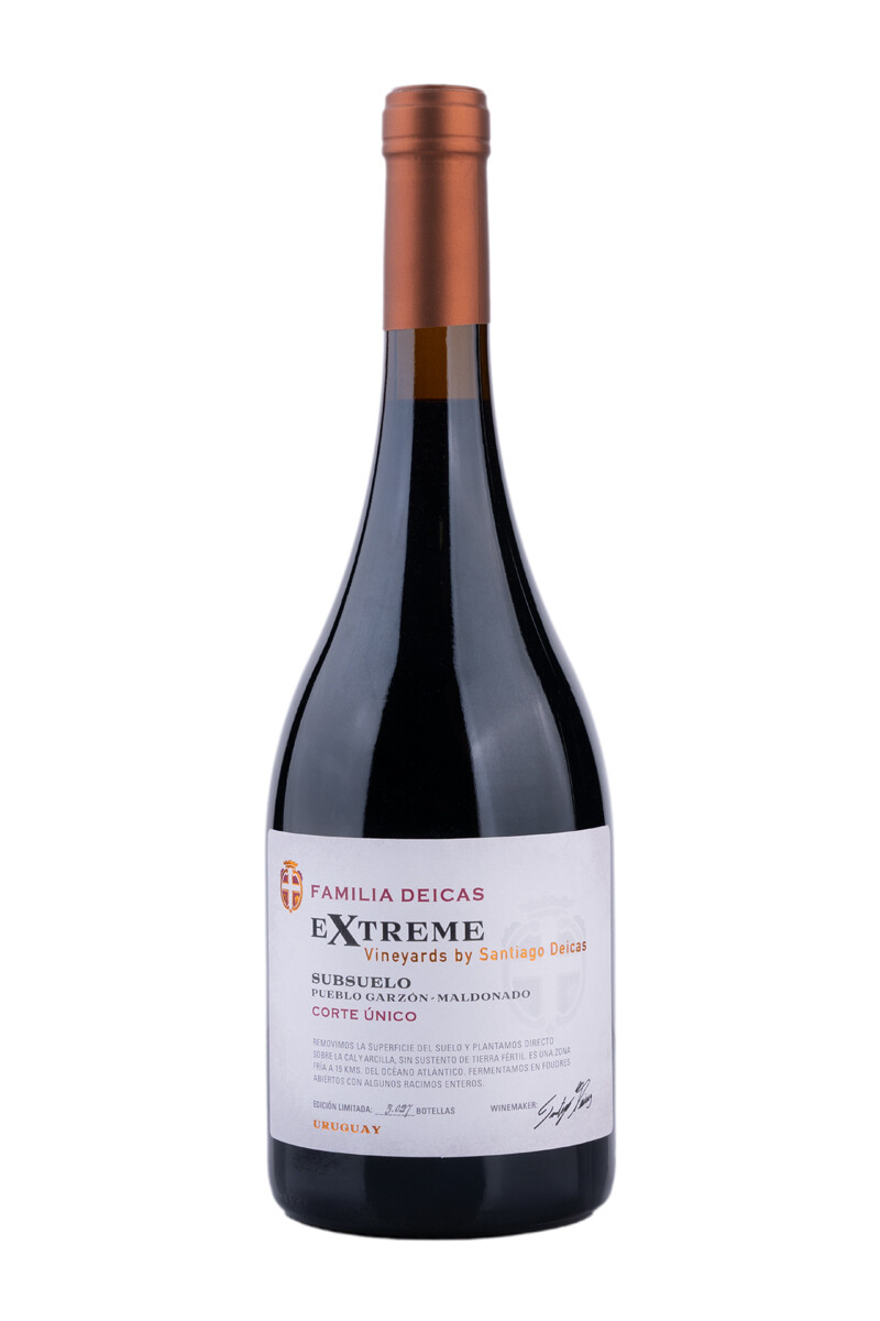 Vino Familia Deicas Extreme Subsuelo Corte Único Tannat Merlot 750 ml 