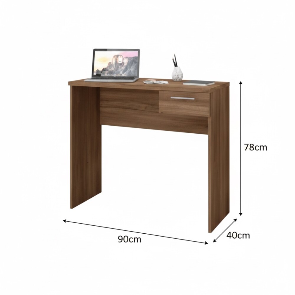 ESCRITORIO MESA PARA PC LAPTOP COMPUTADORA 1 CAJÓN COLOR MADERA