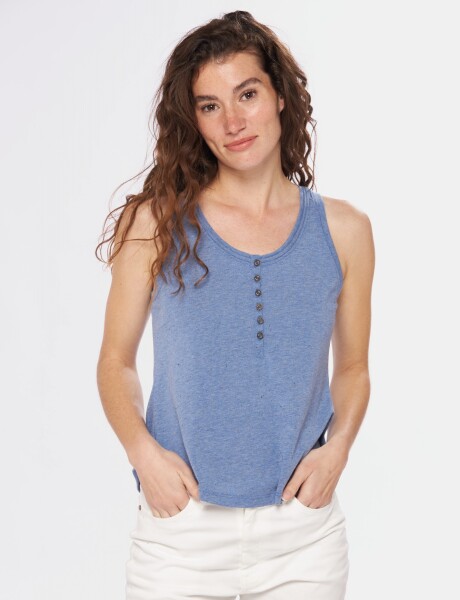 MUSCULOSA CON BOTONES Piedra