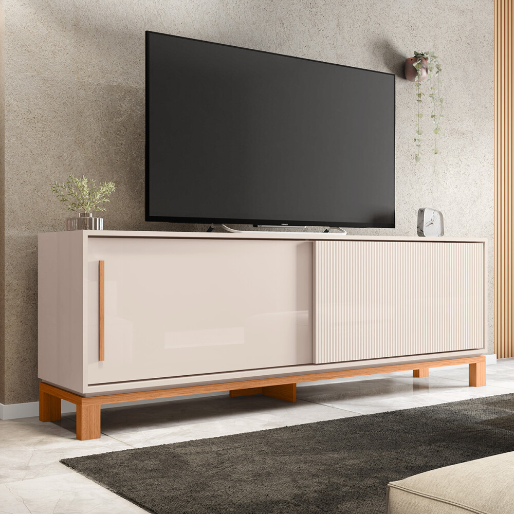RACK PARA TV MODELO MONDRIAN 1.8 - COLOR OFF WHITE MR/FREIJO Rack Para Tv Modelo Mondrian 1.8 - Color Off White Mr/freijo