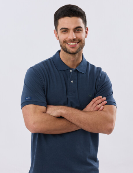 REMERA POLO LISA PIQUÉ Denim