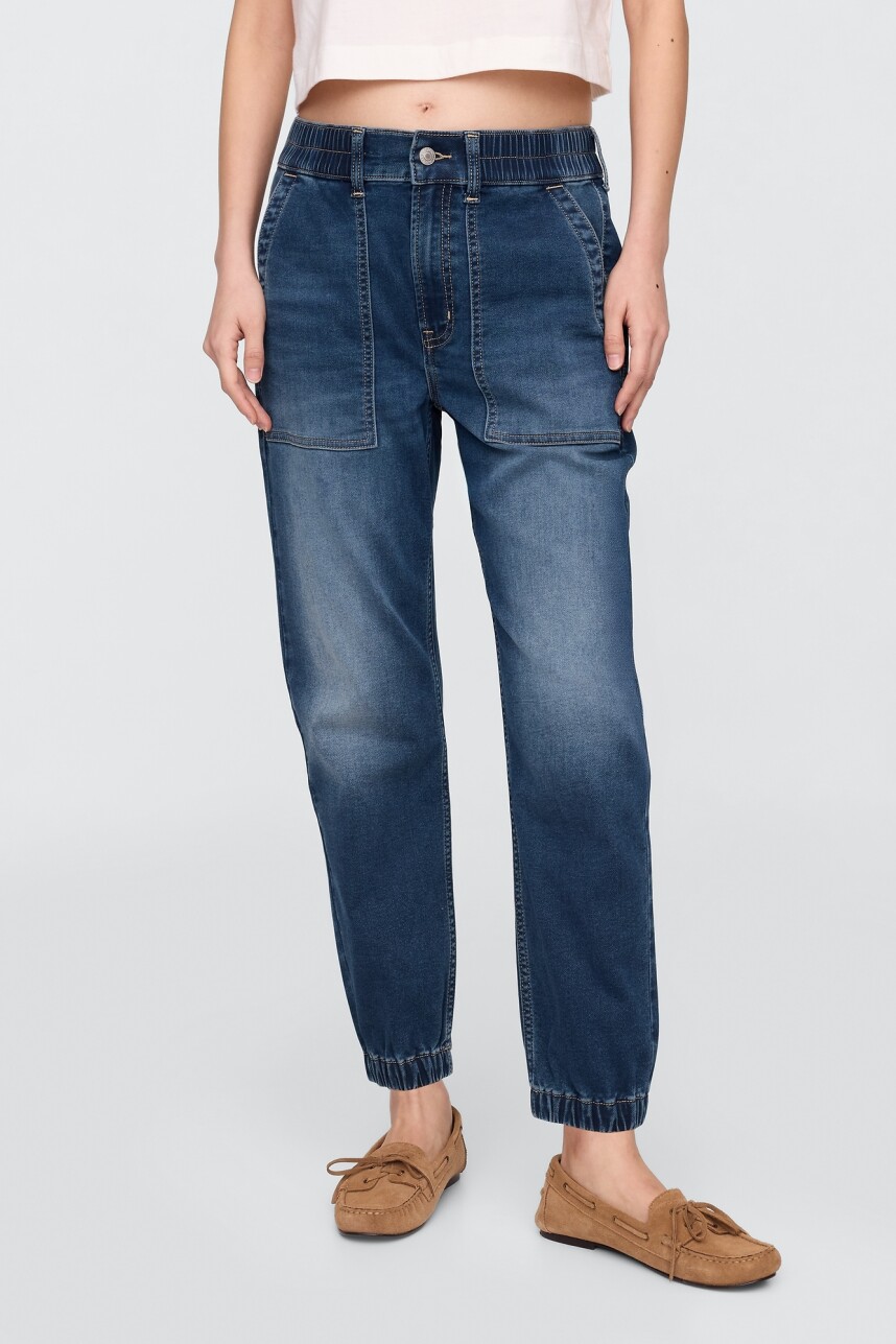 Jean Jogger Mujer Medium Wash