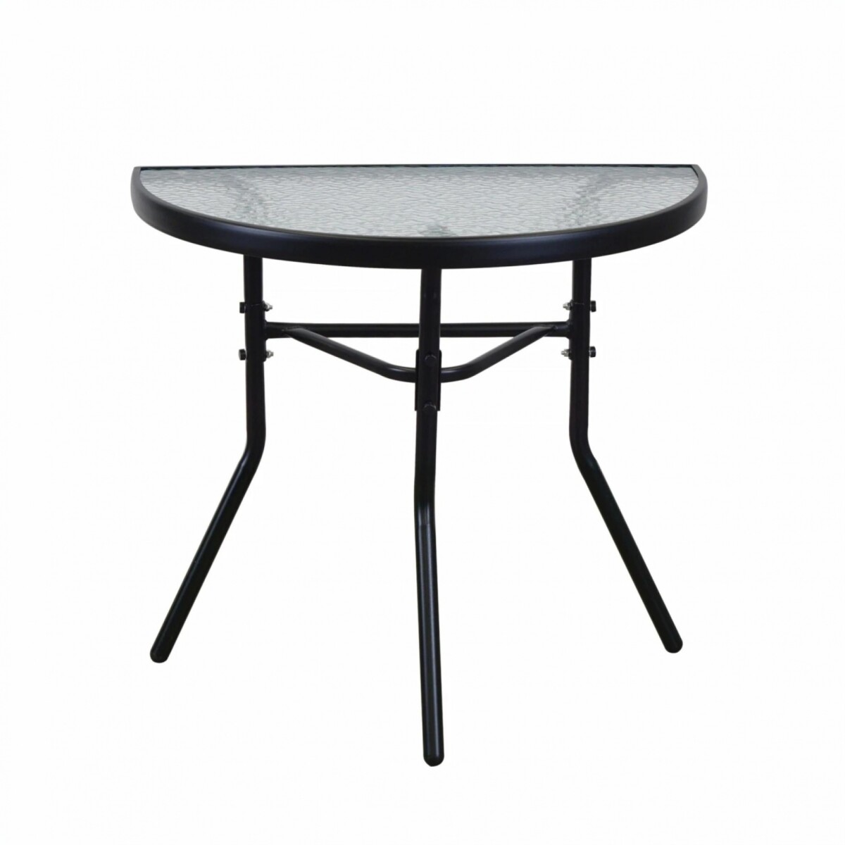 Mesa De Jardín De Vidrio Templado Esmerilado RUSTICO SC-090 - Negro 