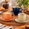 Taza de te con plato 200 ml colores surtidos Taza de te con plato 200 ml colores surtidos