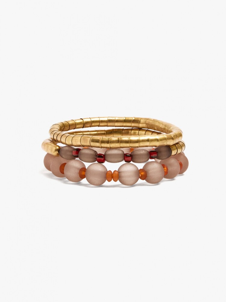 Set De Pulseras Con Cuentas multicolor