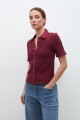 Camisa punto smock bordo