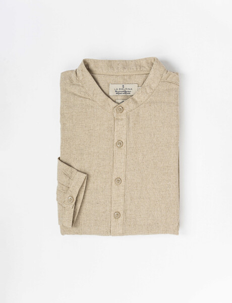 Camisola m/l lino crudo