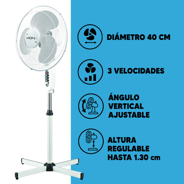Ventilador De Pie Xion Xi-v130-cu VENTILADOR DE PIE XION XI-V130