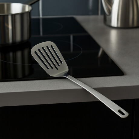 Espátula inox. Monoblock perforada Espátula inox. Monoblock perforada
