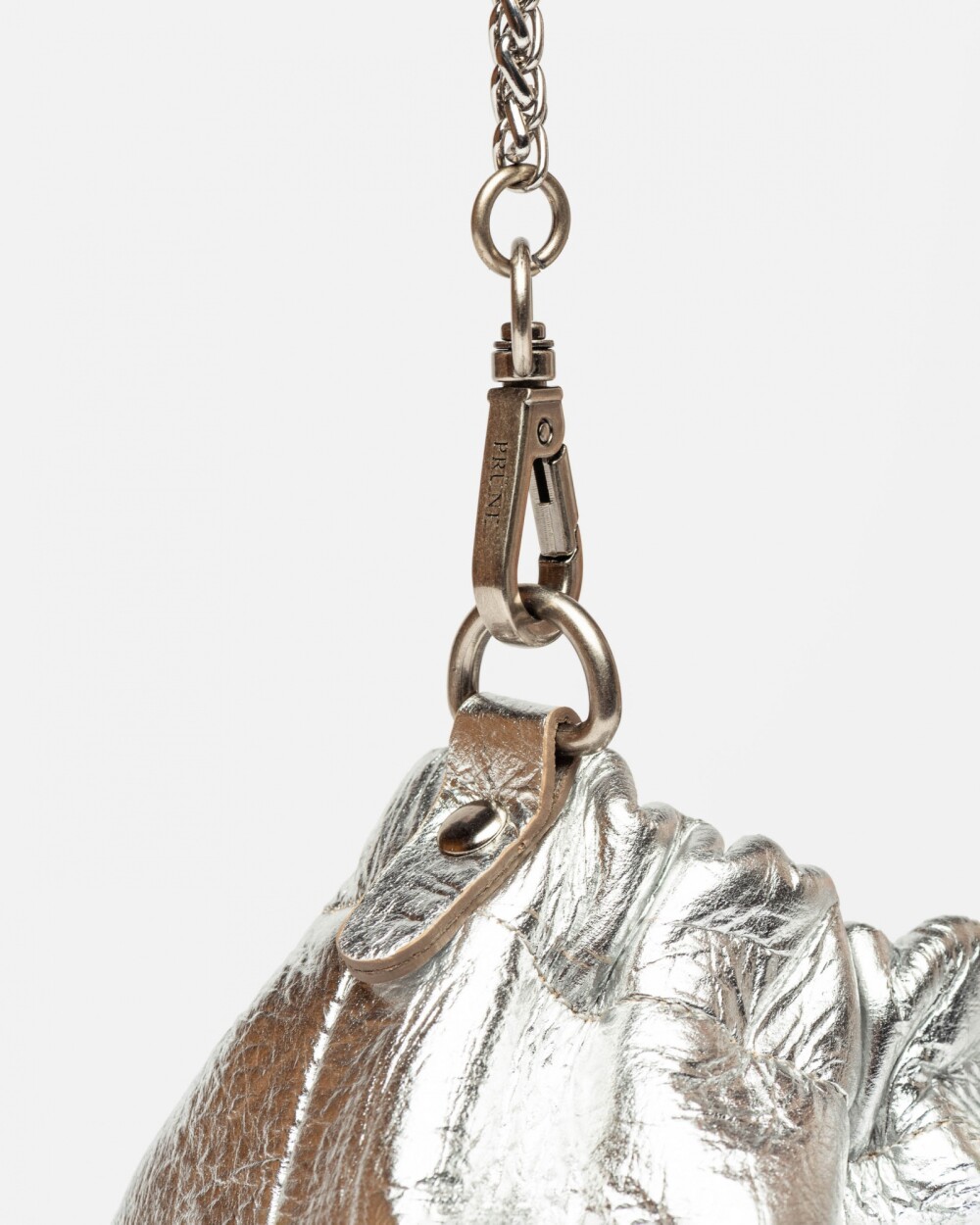 Mini bag Gina en cuero arrugado Metalizado