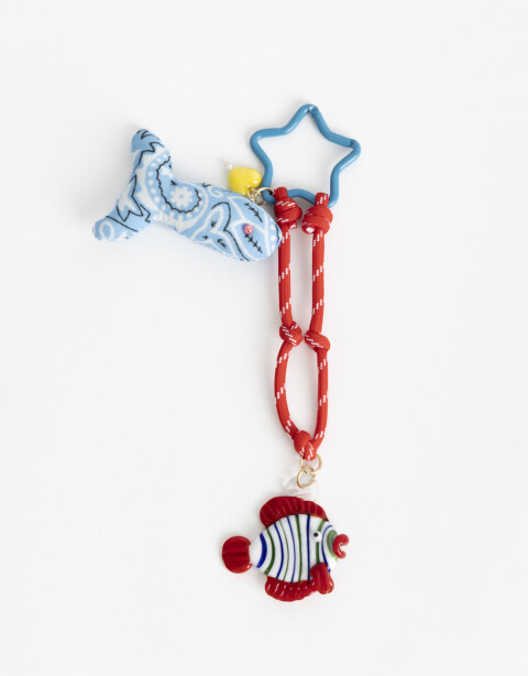 Llavero Cordón Llavero Y Bag Charm Sardina De Peluche - Combinacion Bicolor