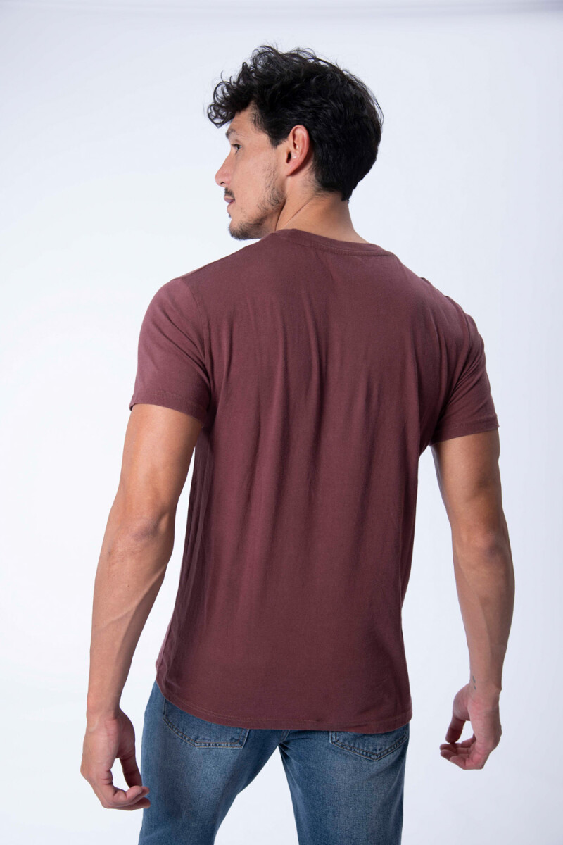 Remera Manga Corta Bordó